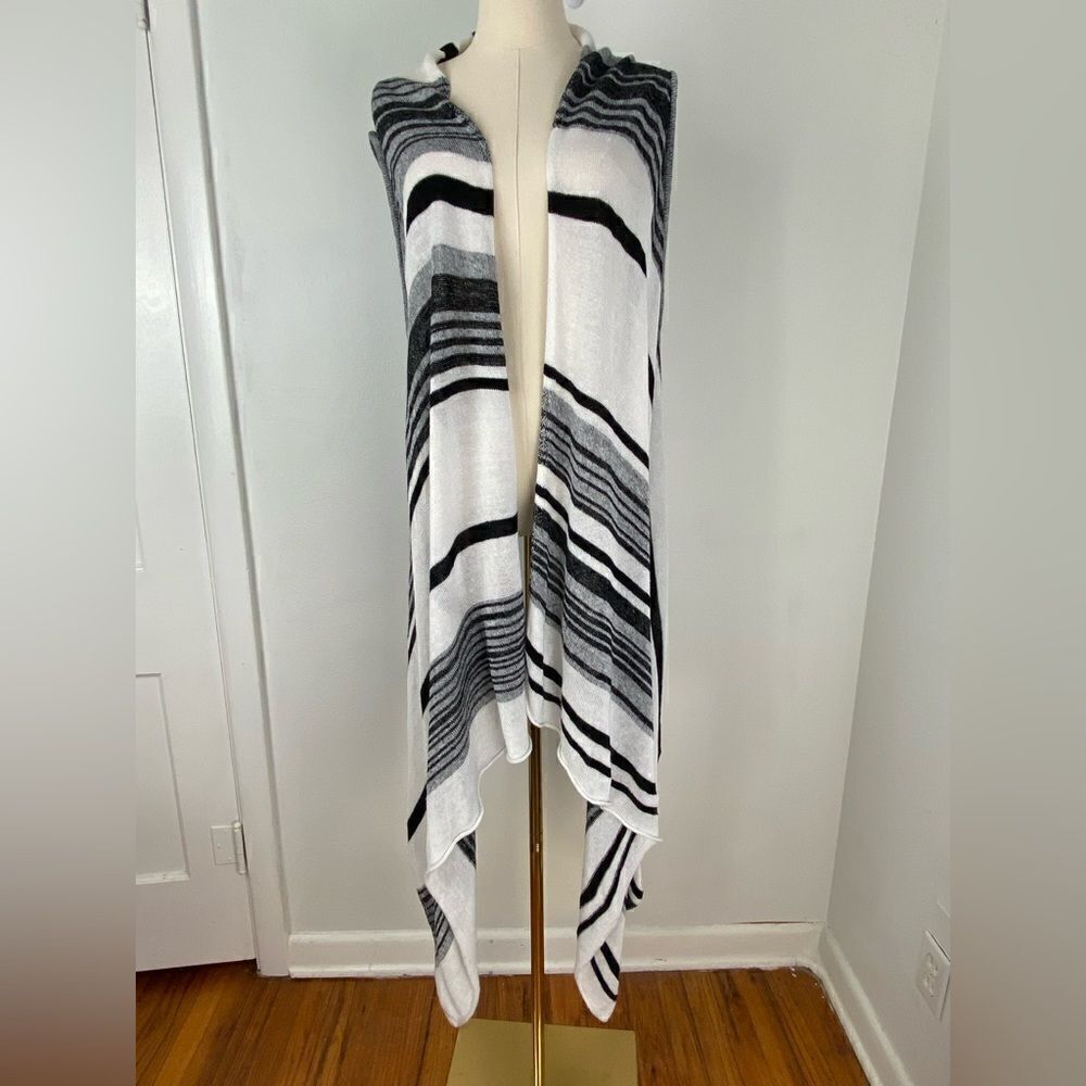 Chico’s Kimono Lightweight Beachy Open‎ Knit Minimalist Linen Blend Size L-XL
